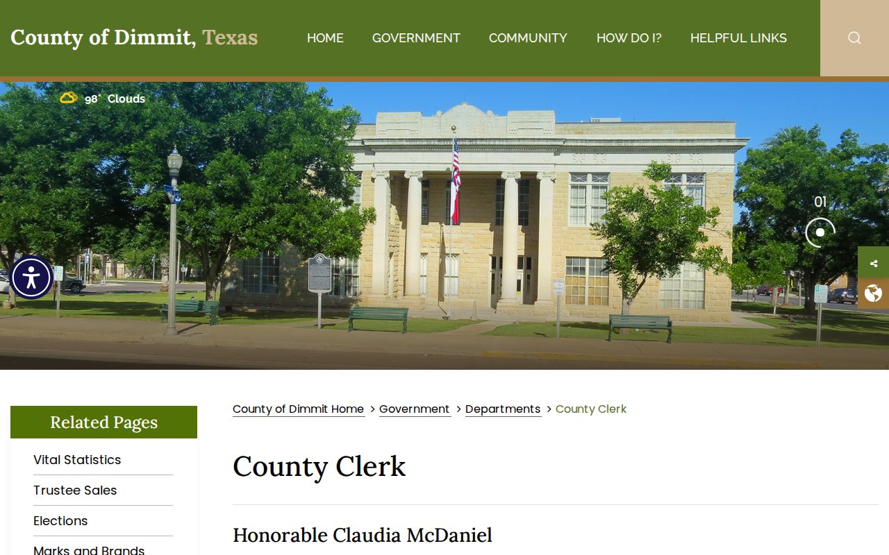 Dimmit County release record contact at the County Clerk